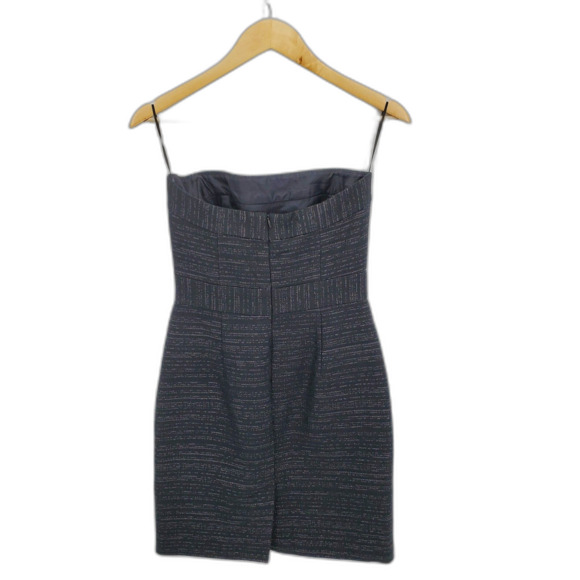 Trina Turk Womens Strapless Dress Black Metallic Size 2 Cocktail Party - Picture 2 of 5